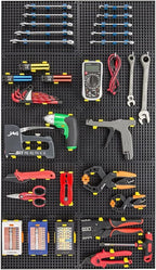 Ascend Tools Accessories for Organizer Genie Pegboards to Scale Up Organized Workspace (Metal Hooks 2.76 inch/70 mm - 10 Piec