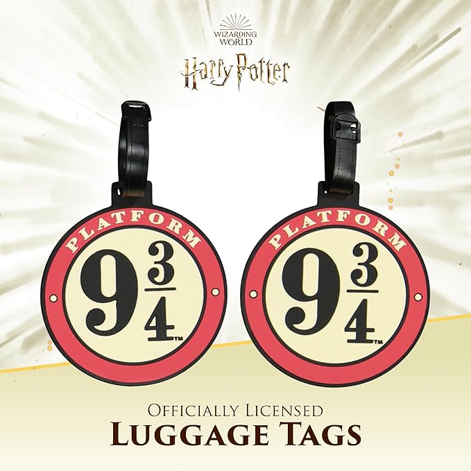 FUL Harry Potter Platform 9-3/4 Luggage Tags, 2-Piece Suitcase ID Tag Set, Multi, One Size
