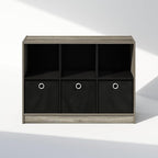 Furinno Cubic Closet Organizers and Storage, 6-Cube Closet Organizer with Bins, Open Shelf Storage, for Wardrobe, Bedroom, Li