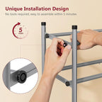 Tajsoon 2 Tier Expandable Shoe Rack for Closet, 28“-41“Adjustable & Stackable Shoe Shelf Storage, Metal Shoe Rack Organizer f