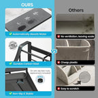BOTEMY Toothbrush Holder with Instant Drying Stone - Bathroom Counter Organizer, Diatomite Electric Toothbrush Toothpaste Hol