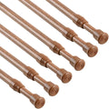 KXLife 6 Pack Spring Tension Curtain Rod, Cupboard Bars Rod,12-20",Oak