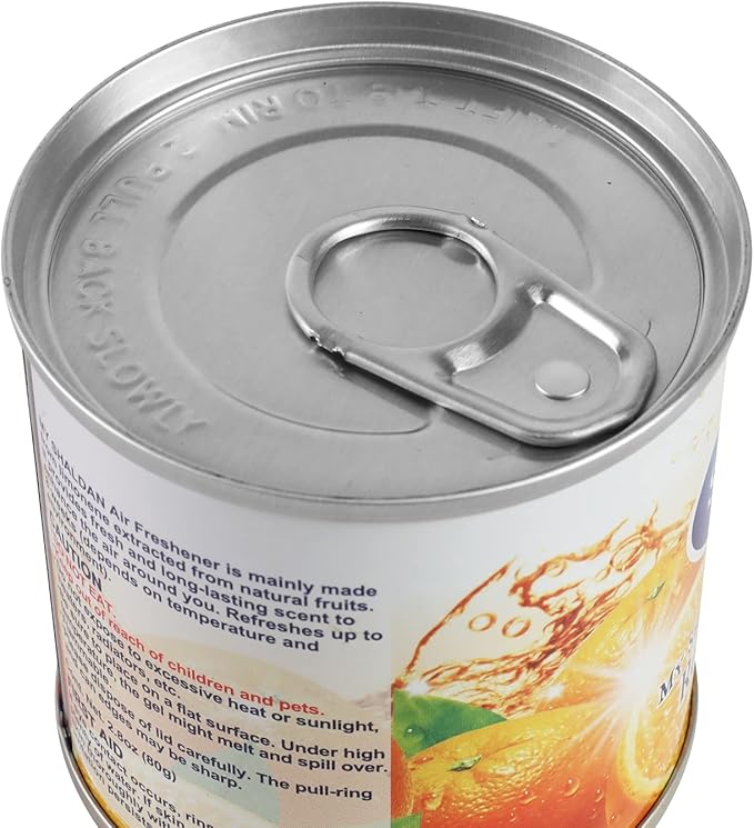 Auto Dynasty My Shaldan Japanese Room/Car Limonene Gel Natural Air Freshener Cans, Orange Scent, 80g