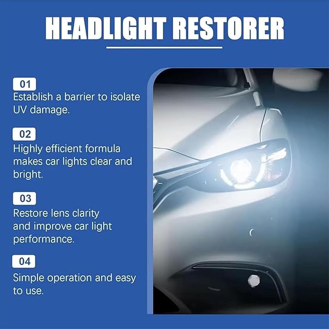 Ogas Headlight Restoration Kit, Removes Yellowing & Oxidation, Extremely Hydrophobic, Maximum Gloss & Shine for All Vehicles