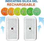 40 Gram Pack of 5 Silica Gel Canister, Gun Safe Dehumidifiers (Orange to Green), Reusable Desiccant Moisture Absorber for