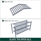 Smiry Bamboo Shoe Rack for Closet, 3 Tier Wooden Stackable Shoe Organizer, Free Standing Shoes Storage Shelf for Entryway, Fr