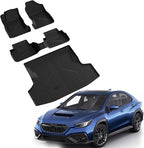 LASFIT Floor Mats & Cargo Mat Fits for Subaru WRX 2026 2025 2024 2023 2022, All Weather TPE Custom Fit Easy Clean Durable No-Curling Floor Liners for WRX 2022-2026 Car Mats & Trunk Mats, Black