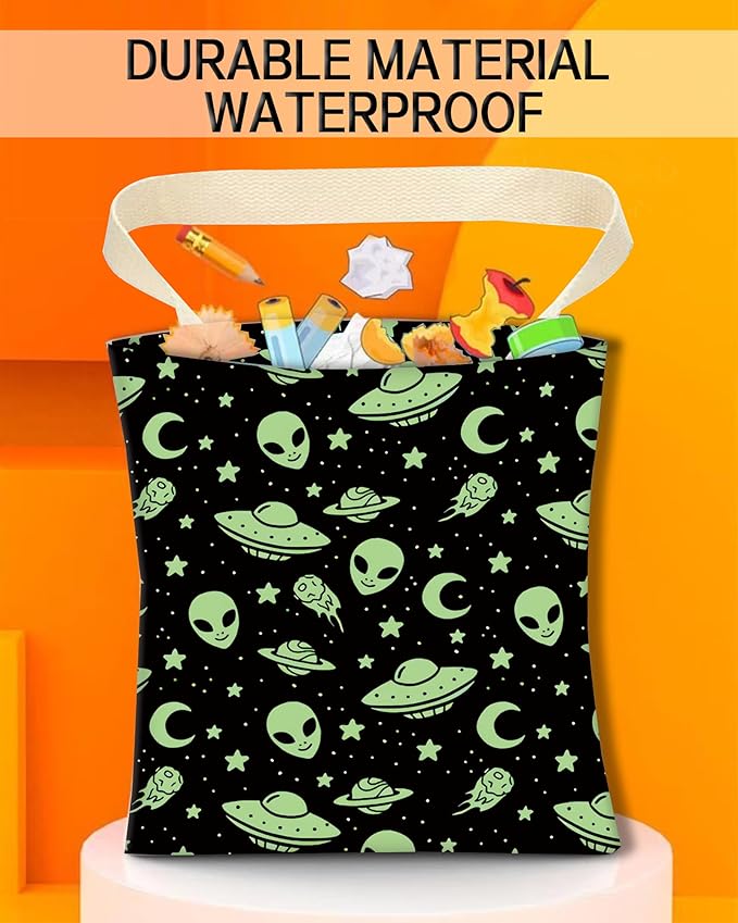 Car Garbage Can, Hanging Car Trash Can Bag for Vehicle, Cute Car Back Seat Organizer, Cute Green Alien