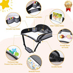 Kids Travel Tray for Toddler Carseat, Road Trip Activities Essentials for Toddler, Kids Lap Desk Tray with Tablet Holder Stand ＆ Dry Erase Board (Grey)