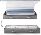 TAILI Under Bed Vacuum Storage Bags for Comforters and Blankets, Save 80% Space, Large Capacity Foldable Under Bed Storage Bo