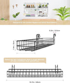 ANZOME 2-Pack Wire Wall Baskets - Sturdy Gridwall Accessories for Display & Storage, Rust-Proof Hanging Organizer for Kitchen