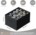 FHSQX 2 Pack Shoe Organizer for Closet,Foldable Shoe Organizer,Fits up to 24 Pairs,Storage Containers With Bottom Support for