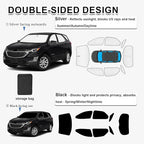 KMF 8pcs Thicken Sun Shades for Chevy Equinox 2018-2024 Accessories,Chevrolet Full Car Window Covers Sunshade for Windshield Side Rear, UV Block and Blackout Privacy for Car Camping Outdoor