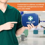 150 Pieces Mini First Aid Kit - Small Medical Kit with Hard Shell - Emergency First Aid Kit for Car, Travel, Home, Outdoor, O