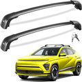 Tuyoung 220lbs Roof Rack Cross Bars Compatible with 2024 2025 2026 Hyundai Kona & Kona Electric, Lockable Heavy Duty Aluminum Roof Rails Crossbars Black Rooftop Cargo Carrier Luggage