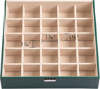 Frebeauty Earring Organizer Classic Jewelry Box 50 Slots Double Layer Jewelry Storage Case with 6 Necklace Hook and Bracelet 