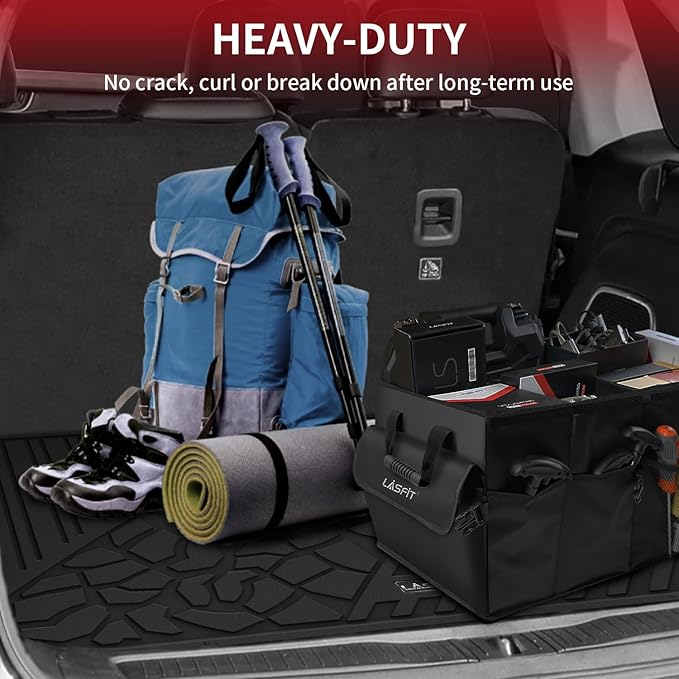 LASFIT Trunk Mat for Jeep Grand Cherokee WL 2022-2025 2026 5-Seat (Include 4xe, NOT for L) All Weather TPE Custom Fit Cargo Mat Trunk Liner Cargo Liner, Black