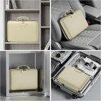 DocSafe Fireproof File Organizer with Lock, Hard-Shell Case Fireproof Document Box with 13 Pocket Accordion File Folder, Port