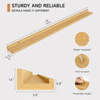 Fun Memories Picture Ledge Shelf, 40 Inch Floating Shelves Set of 2, Large Nursery Book Shelves for Toys Storage, Kids Booksh