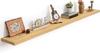 Marsmiles 72 Inch Floating Shelf | 9.3 Inch Deep Natural Wood Wall Shelf Set of 1 | Rustic Reclaimed Wood Shelves for Room Wa