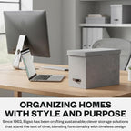 Bigso John Desktop File Box - Storage Solution and Document Organizer for Important Paperwork - Durable Hanging File Box with