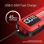 Hulkman Alpha,Ultra Red,1000A 37Wh Jump Starter, Portable, Stylish,12V Jump Box with Jumper Cables,45-Min Full Recharge,24-Month Standby,3-Step Easy Start,IP65,LED Display,for 6.5L Gas/3.0L Diesel