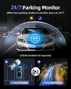Dash Cam Front 4K - 1.5" IPS Display & 5G WiFi & 64G Card, 360° Rotation Mini Dashcam, Car Camera with WDR Night Vision, 24H 