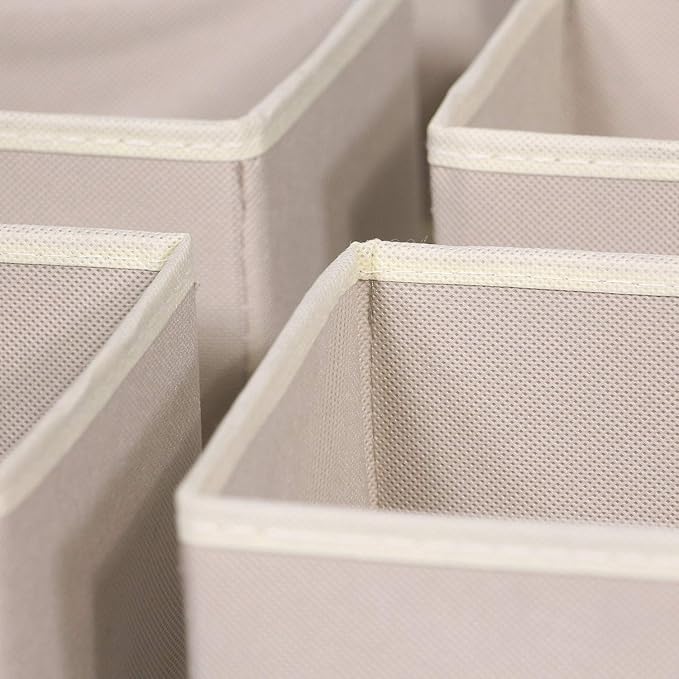 DIOMMELL 6 Pack Foldable Cloth Storage Box Closet Dresser Drawer Organizer Fabric Baskets Bins Containers Divider for Clothes