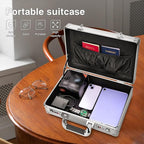 File Organizer Storage Box - 14.2 x 9.4 x 4.5 Inch Medium, Portable Locking Storage Totes with Dual Combination Locks for Pas