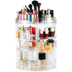 Boxalls Makeup Organizer Rotating, 8-Layer Large Capacity Cosmetics Organizer, 360 Adjustable Skincare Spinning Stand, Clear 