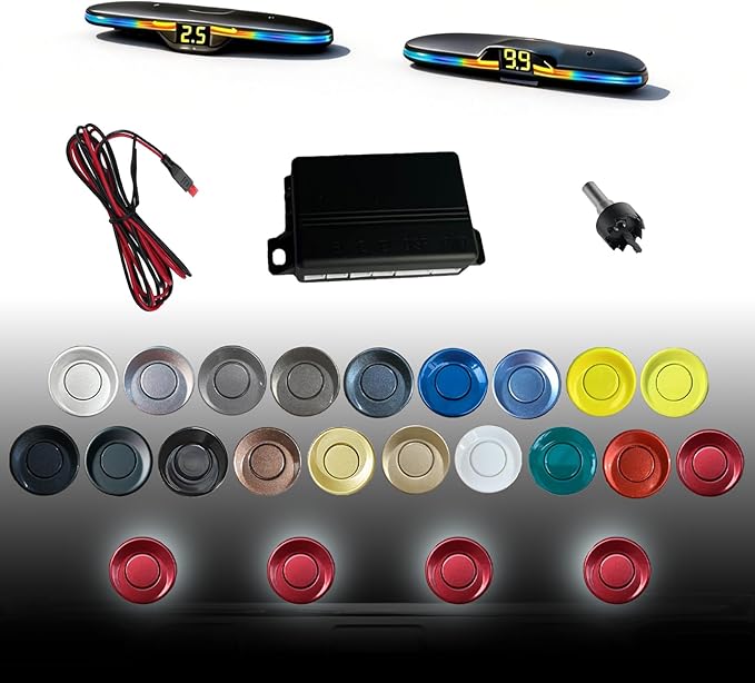New Feature Rear Parking Sensor with Selectable Distance in Feet, Bidirectional Display Options, and Customizable Numeric Ori