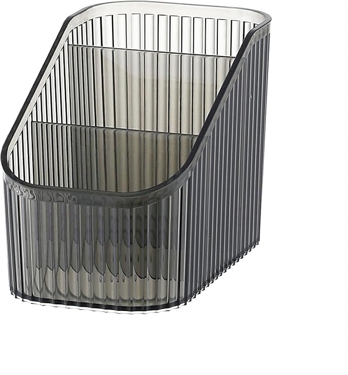 DASITON Large Capacity Makeup Brush Holder,3 Slot Makeup Brush Cup,Vintage striped Make Up Brush Holder,for Vanity Decor,Bath