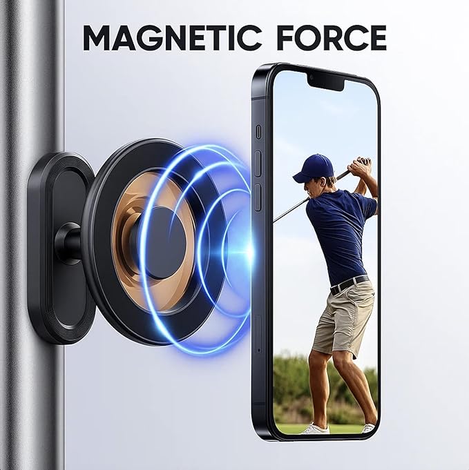 Magnetic Phone Holder for Gym, 360° Rotation Adjustable Strong Magnets, Gym Accessories, Phone Mount to Metal Surfaces, Gym Essentials for Men and Women