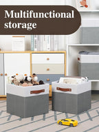 Temary 11x11 Storage Cubes Fabric Cube Storage Bins with Handles Clothes Storage Boxes Baskets for Organizing Home, Shelf, Cl