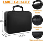 Fireproof Document Box File Organizer with Lock, Fireproof Document Bag Waterproof Fire Proof File Boxes Travel Important Doc