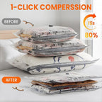 Vacuum Storage Bags for Travel, 15 Pack Vacuum Seal Bags for Clothing With Cordless Electric Pump, Space Saver Bags for Lugga