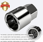 Wheel Lock Key Lug Nut Key Locking Lug Nut Removal Tool for Toyota Lexus Tacoma Senna, Security Nuts Socket Wrench Anti-Theft