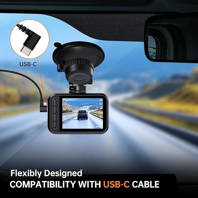 Dash Cam Front and Rear, 2.5K Dual Dash Camera for Cars, 2560P Mini Car Camera, 2 inch IPS Screen, WDR Night Vision, 24 Hours