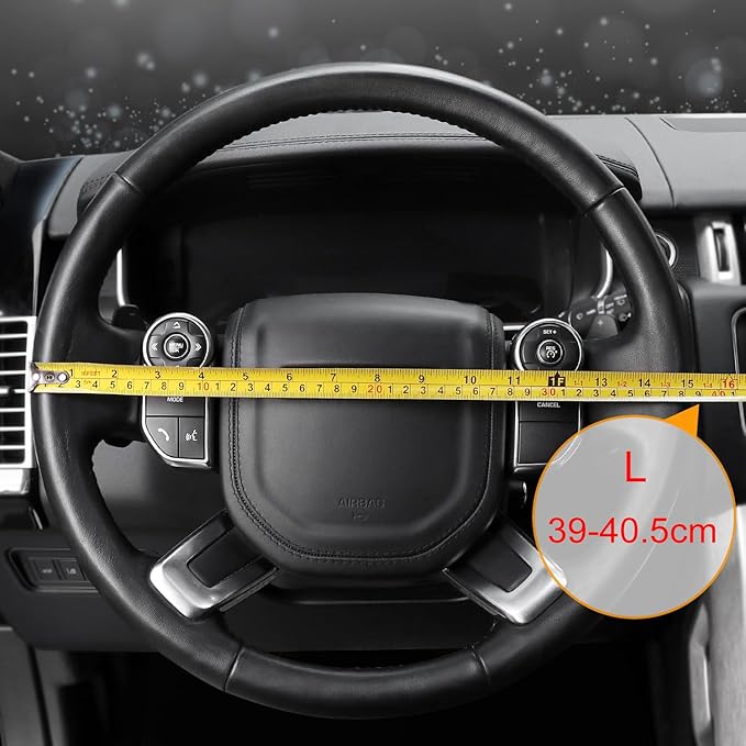 COFIT Breathable Car Steering Wheel Cover 16 inch Auto Universal Leather Wrap Non-Slip Steeringwheel Protector Automotive Int