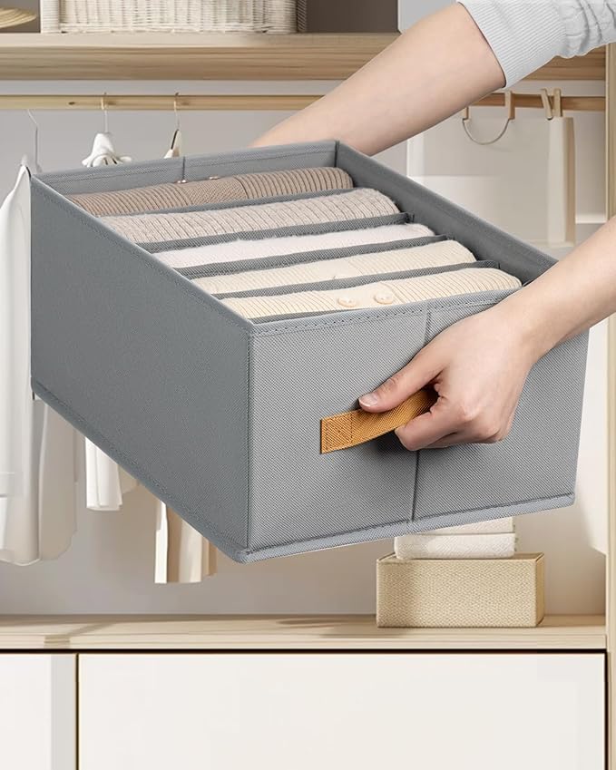 DIMJ Wardrobe Clothes Organizer - Foldable Drawer Organizers for Clothing, Fabric Clothes Organizer, Closet Organizers and St