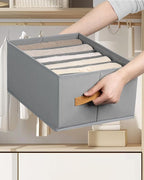 DIMJ Large Wardrobe Clothes Organizers - Foldable Closet Clothing Organizer for Jean Sweater Shirt Pants Underwear Bra, Divid