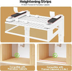 2 Packs 21IN Depth Under Sink Organizer, 2-Tier Pull Out Cabinet Organizer With Smooth Circular Rail, Large Capacity Metal Me
