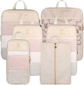 See Through Expandable Compression Packing Cubes, Mesh Travel Packing Cubes for Suitcases, Lightweight Organizers Bag Set for