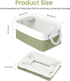 Storage Baskets for Shelves 11.8x7.9x5.2 Inch, Foldable Fabric Storage Bins with Handles, Small Storage Baskets for Organizin