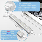 Under Cabinet Lighting Wireless with Remote, 48 LED Rechargeable Under Cabinet Lights, Kitchen Counter Lights Dimmable LED Closet Light RGB Bar for Shelf, Car, Hallway, 15 Color Changing, 6 Pack