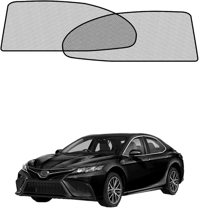 Car Window Shades for Toyota-Camry(2018-2024),2-Pack Rear Window Sun Shades for Baby – Breathable Mesh, UV & Heat Blocker, Privacy Protection for Camping, Travel, Sleep & Nursing