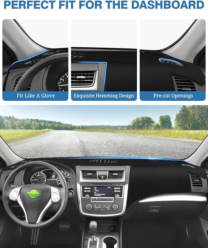 FIILINES Dash Cover for Nissan Altima 2013-2018, Dashboard Cover Altima Accessories Dash Mat Sunshade Nonslip Mesh Protector 