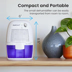 Pro Breeze Dehumidifiers for Home,215sqft Small Dehumidifiers for Room,16oz Tank Portable Closet Dehumidifier Removes Humidit