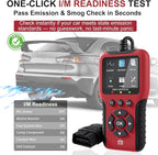 2026 Enhanced Universal OBD2 Scanner, Check Engine Code Reader - 45000+ Fault Codes, Live Data, I/M Readiness, Battery Voltage