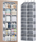 Univivi Over the Door Organizer, 6 Tiers Behind Door Storage with Clear Deep Pockets Hanging Organizer for Closet, Bedroom, N